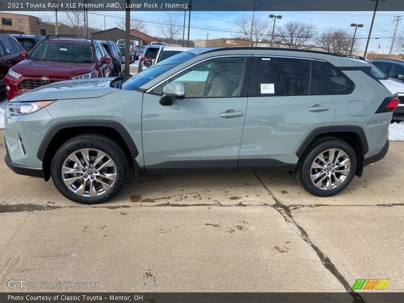 Lunar Rock / Nutmeg 2021 Toyota RAV4 XLE Premium AWD