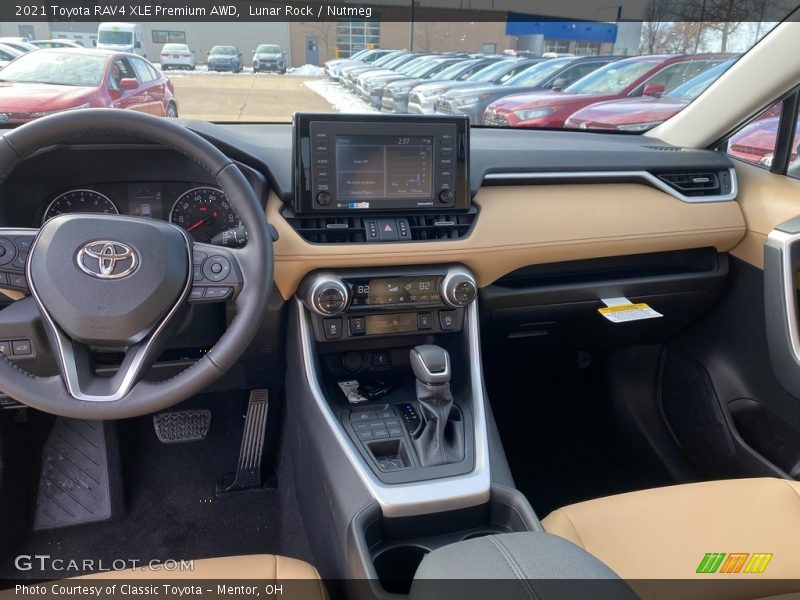 Lunar Rock / Nutmeg 2021 Toyota RAV4 XLE Premium AWD