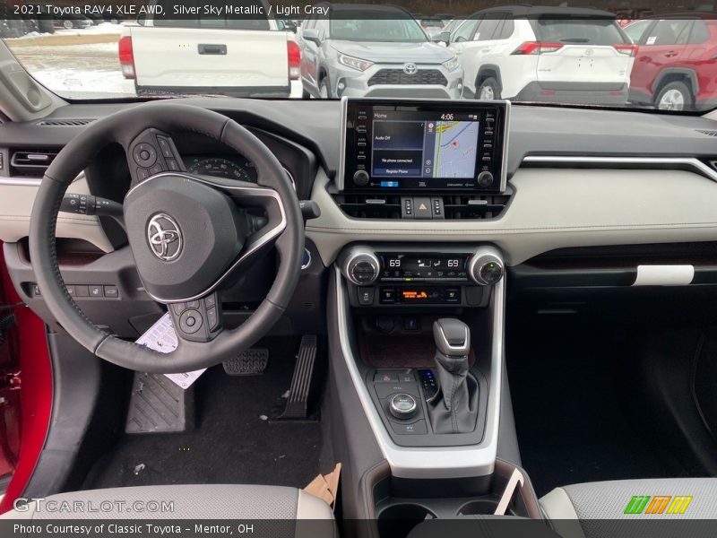 Silver Sky Metallic / Light Gray 2021 Toyota RAV4 XLE AWD