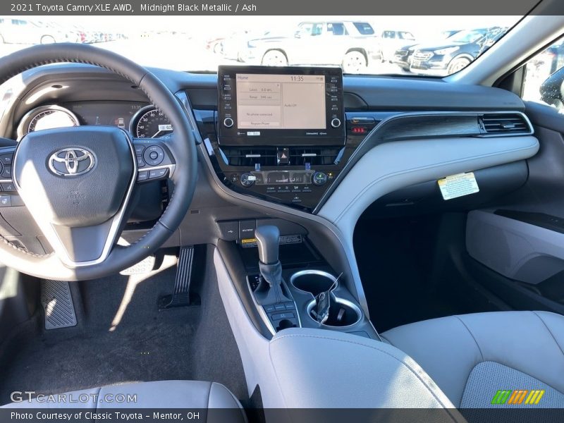 Midnight Black Metallic / Ash 2021 Toyota Camry XLE AWD