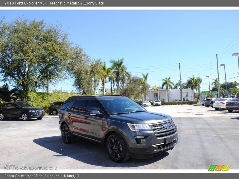 Magnetic Metallic / Ebony Black 2018 Ford Explorer XLT