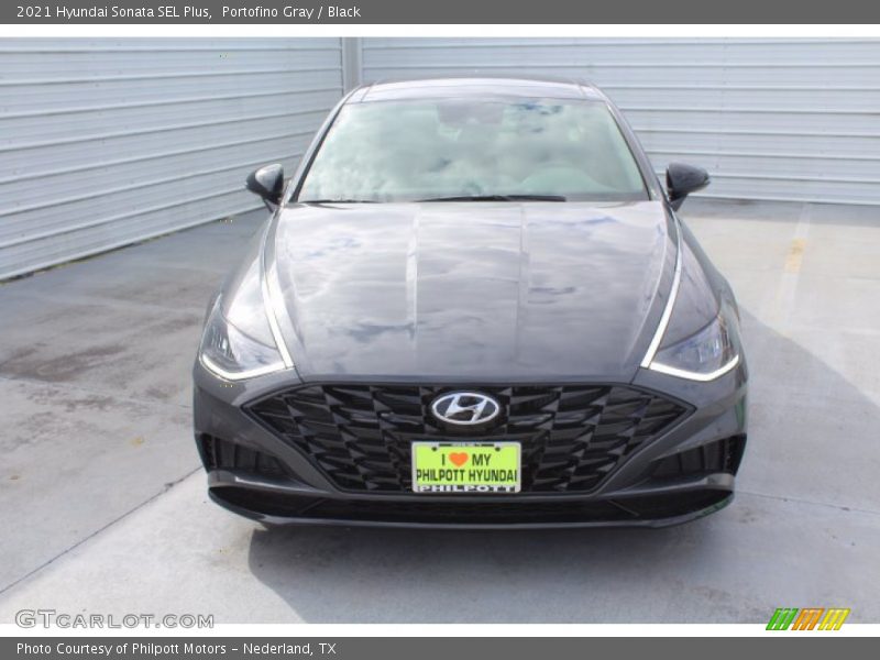 Portofino Gray / Black 2021 Hyundai Sonata SEL Plus