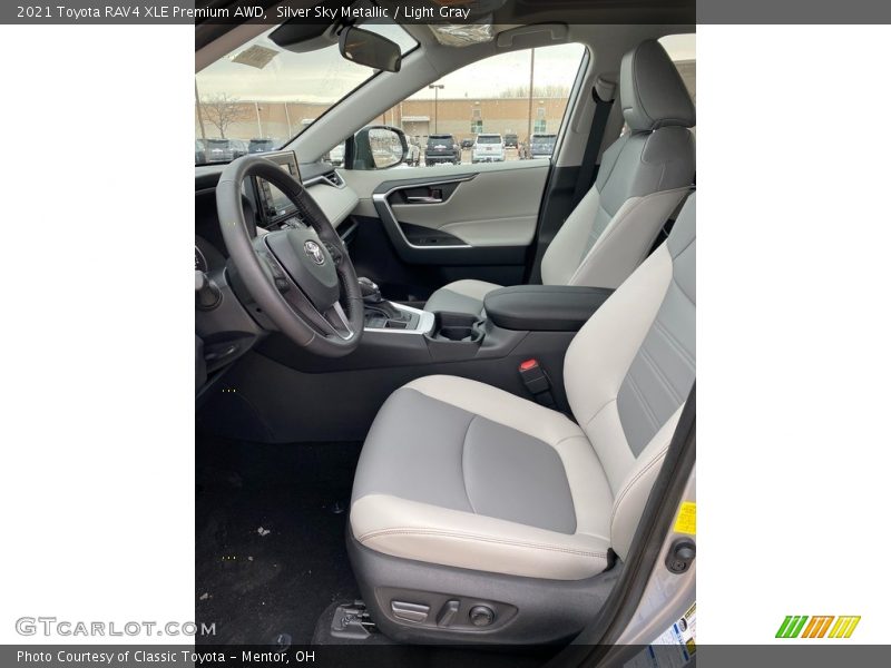 Silver Sky Metallic / Light Gray 2021 Toyota RAV4 XLE Premium AWD
