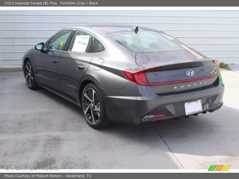 Portofino Gray / Black 2021 Hyundai Sonata SEL Plus