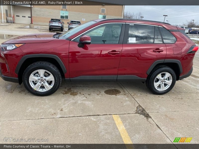 Ruby Flare Pearl / Black 2021 Toyota RAV4 XLE AWD