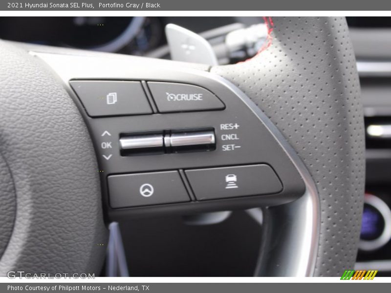 Portofino Gray / Black 2021 Hyundai Sonata SEL Plus