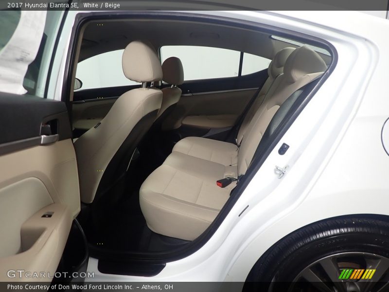 White / Beige 2017 Hyundai Elantra SE