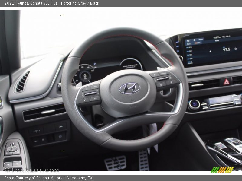 Portofino Gray / Black 2021 Hyundai Sonata SEL Plus