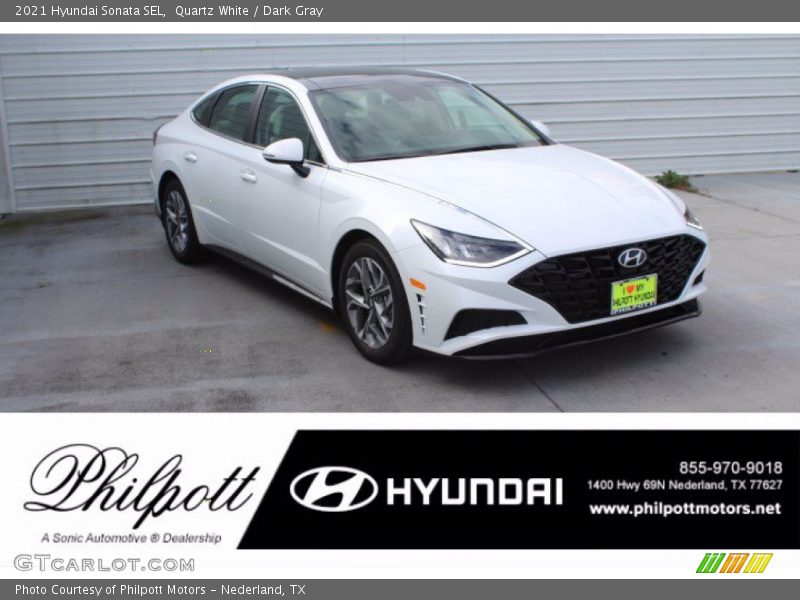 Quartz White / Dark Gray 2021 Hyundai Sonata SEL