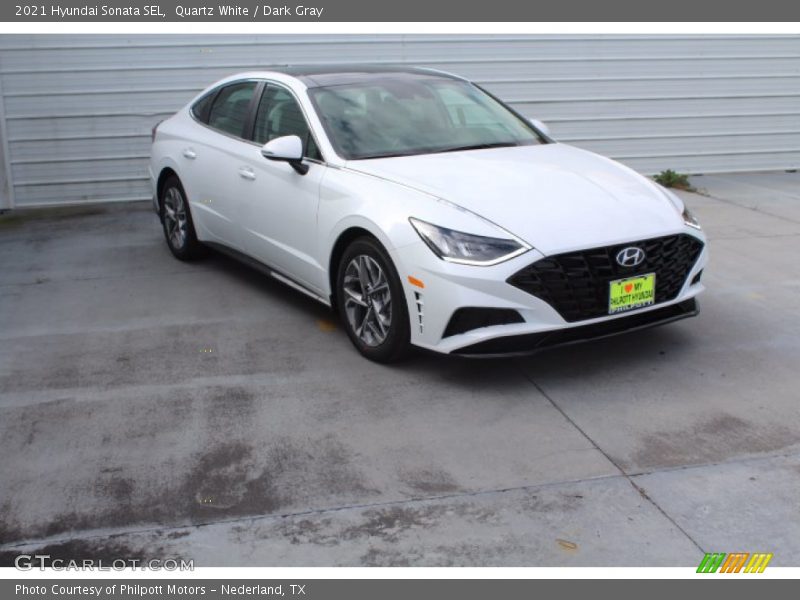 Quartz White / Dark Gray 2021 Hyundai Sonata SEL