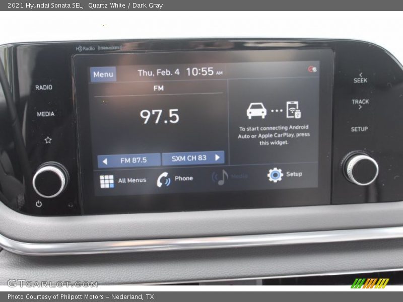 Quartz White / Dark Gray 2021 Hyundai Sonata SEL