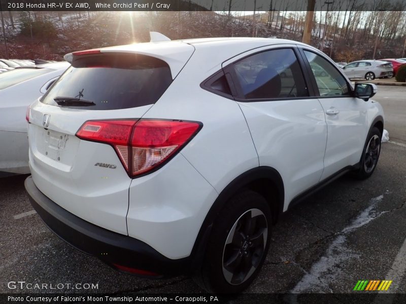White Orchid Pearl / Gray 2018 Honda HR-V EX AWD