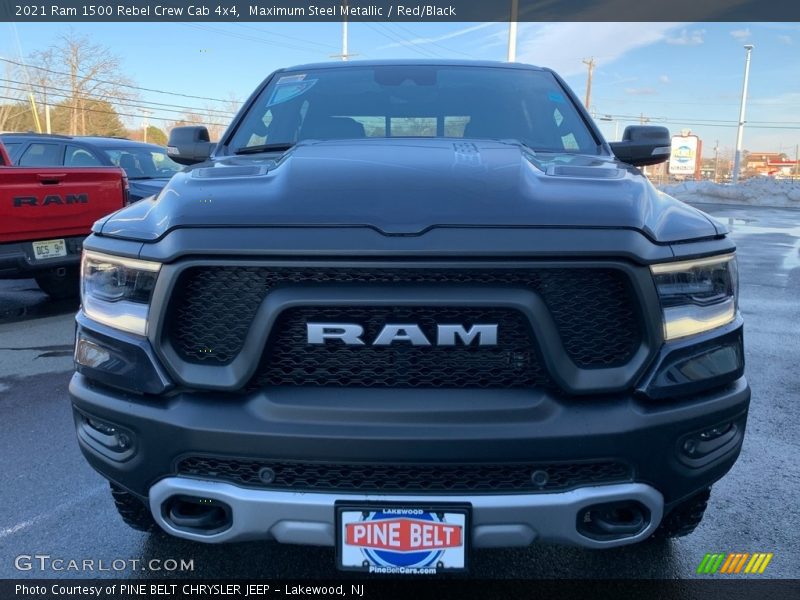Maximum Steel Metallic / Red/Black 2021 Ram 1500 Rebel Crew Cab 4x4