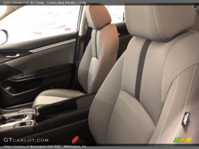 Cosmic Blue Metallic / Gray 2021 Honda Civic EX Sedan