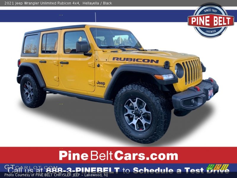 Hellayella / Black 2021 Jeep Wrangler Unlimited Rubicon 4x4