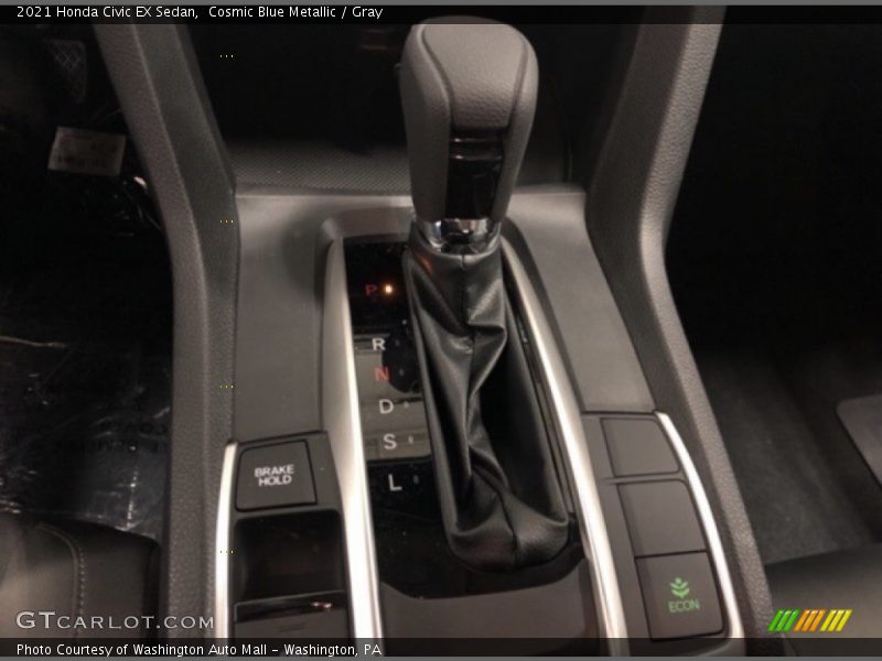 Cosmic Blue Metallic / Gray 2021 Honda Civic EX Sedan