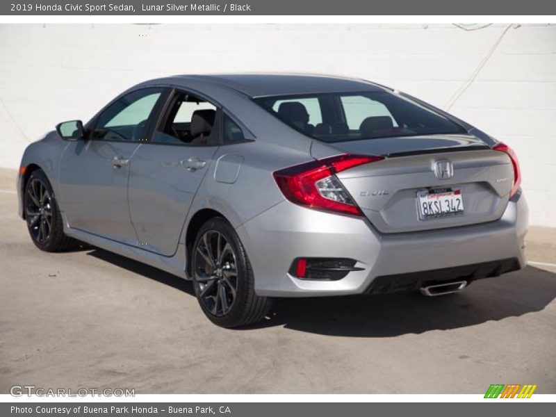 Lunar Silver Metallic / Black 2019 Honda Civic Sport Sedan