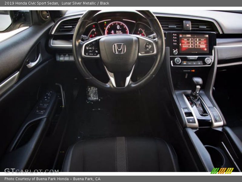 Lunar Silver Metallic / Black 2019 Honda Civic Sport Sedan