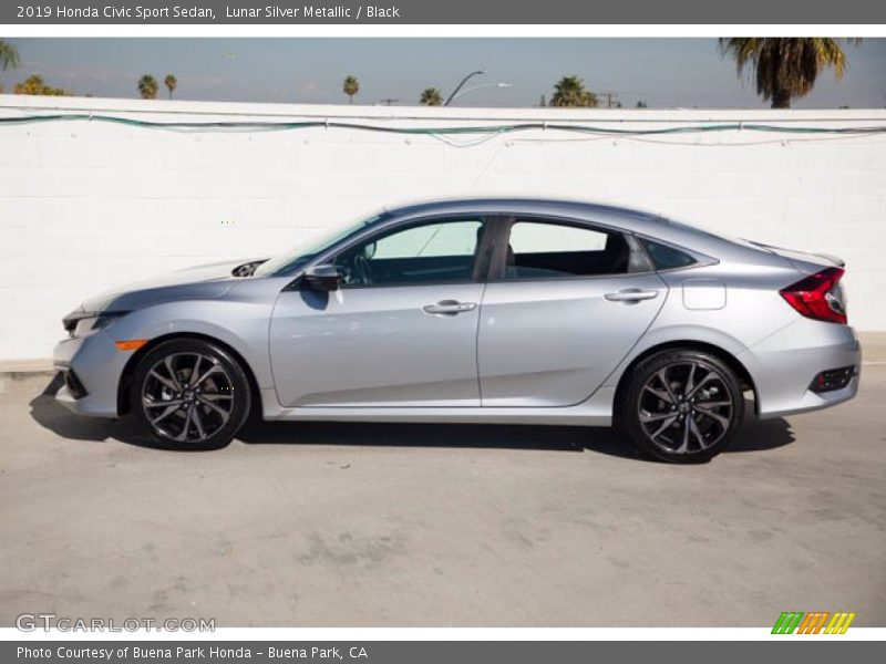 Lunar Silver Metallic / Black 2019 Honda Civic Sport Sedan