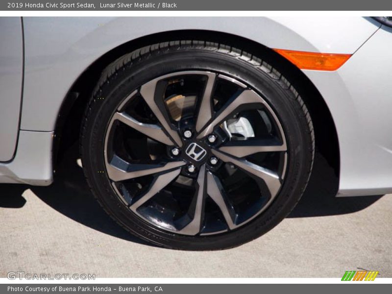 Lunar Silver Metallic / Black 2019 Honda Civic Sport Sedan