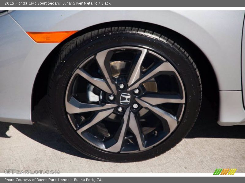 Lunar Silver Metallic / Black 2019 Honda Civic Sport Sedan
