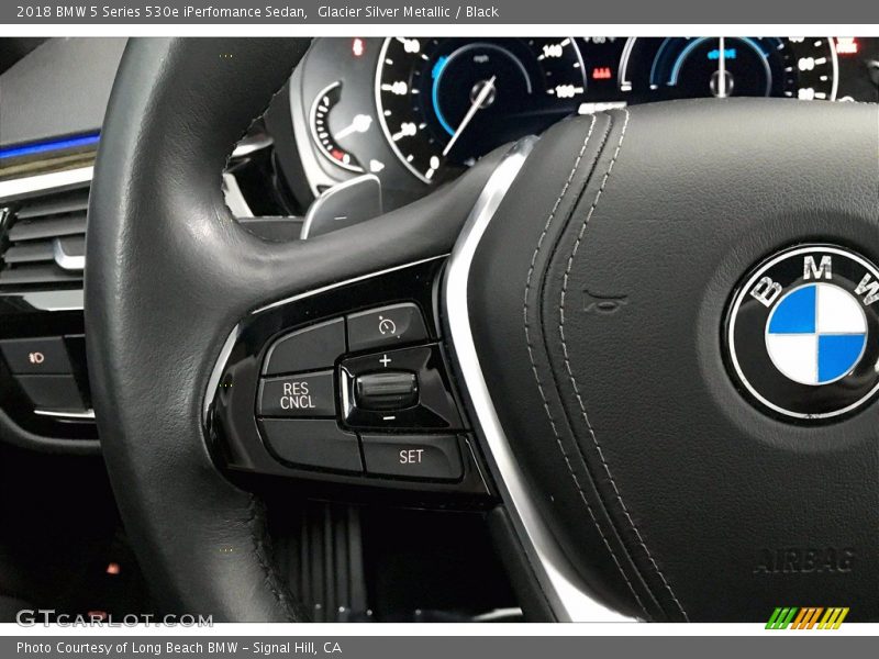 Glacier Silver Metallic / Black 2018 BMW 5 Series 530e iPerfomance Sedan