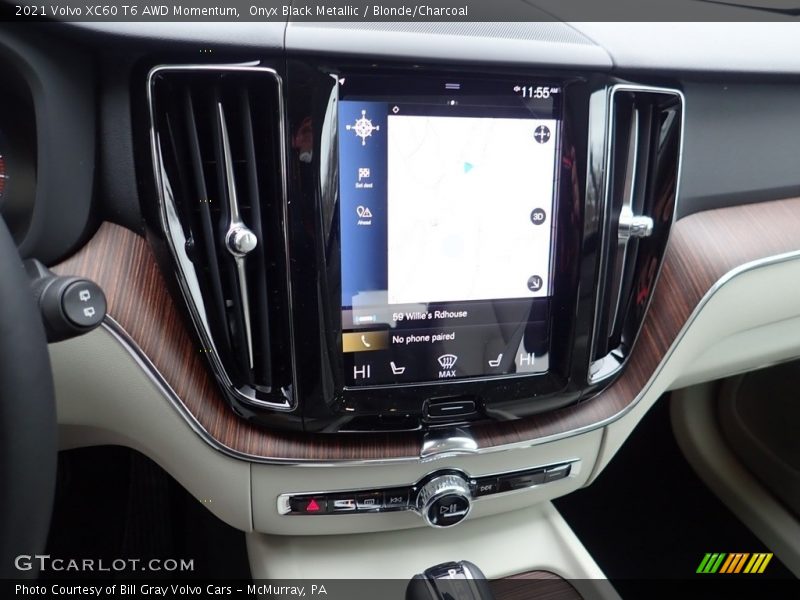Onyx Black Metallic / Blonde/Charcoal 2021 Volvo XC60 T6 AWD Momentum