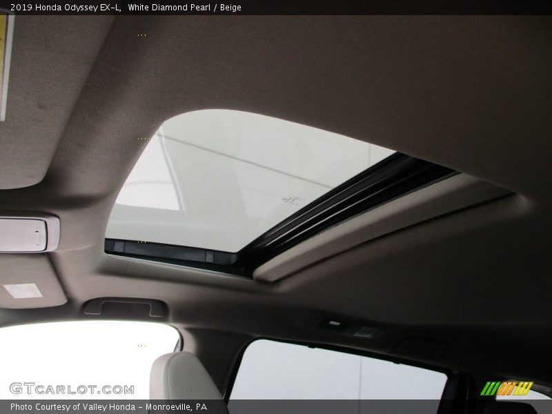 White Diamond Pearl / Beige 2019 Honda Odyssey EX-L