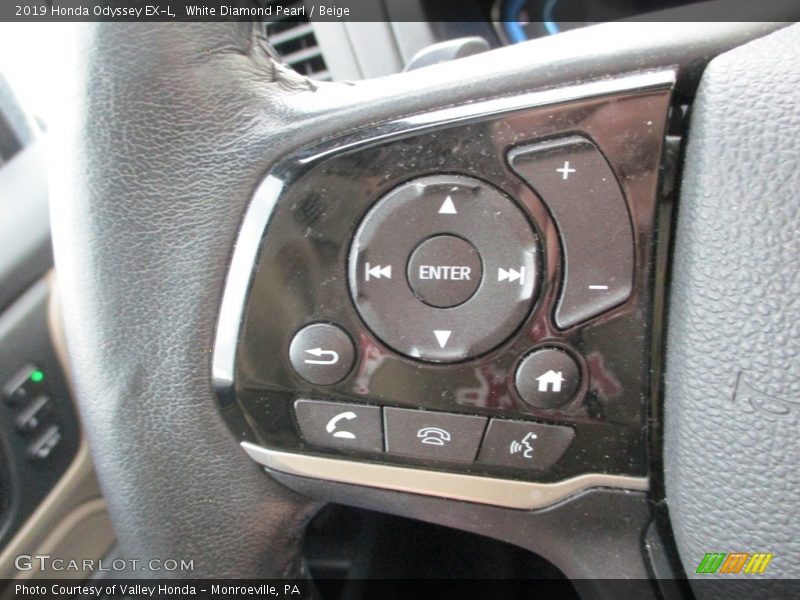 White Diamond Pearl / Beige 2019 Honda Odyssey EX-L