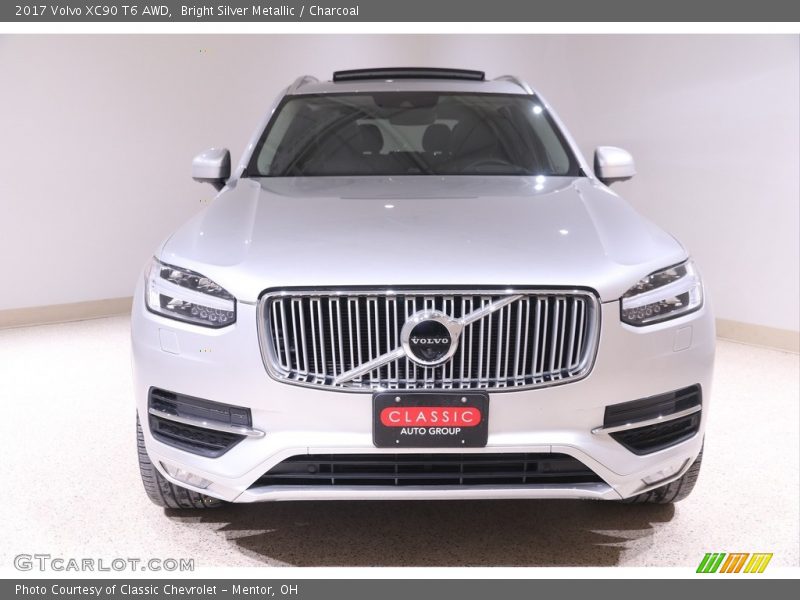 Bright Silver Metallic / Charcoal 2017 Volvo XC90 T6 AWD