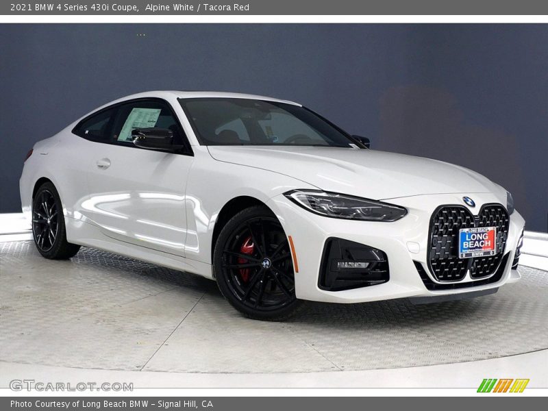 Alpine White / Tacora Red 2021 BMW 4 Series 430i Coupe