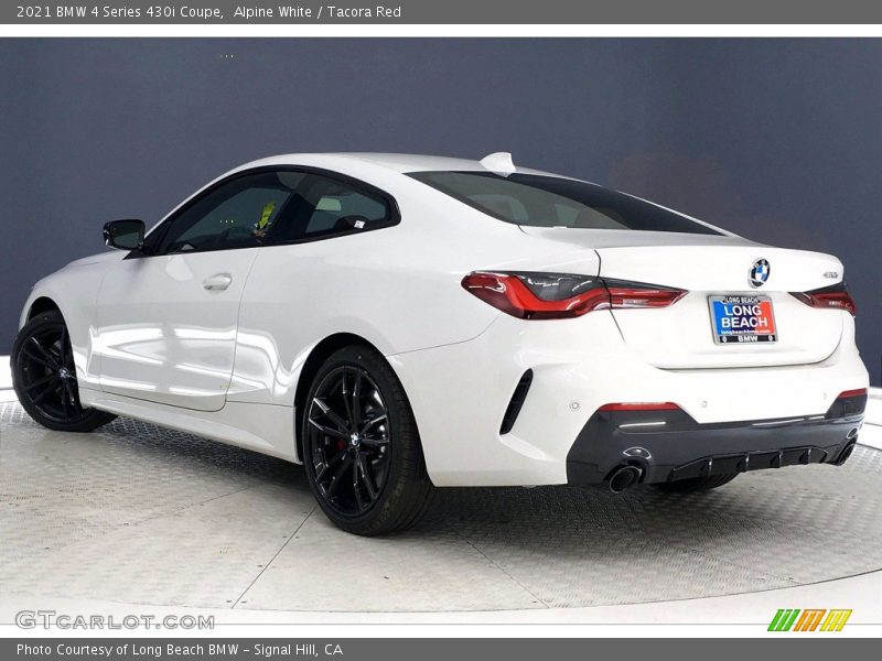 Alpine White / Tacora Red 2021 BMW 4 Series 430i Coupe