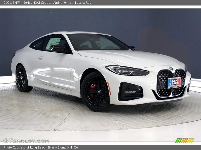 Alpine White / Tacora Red 2021 BMW 4 Series 430i Coupe