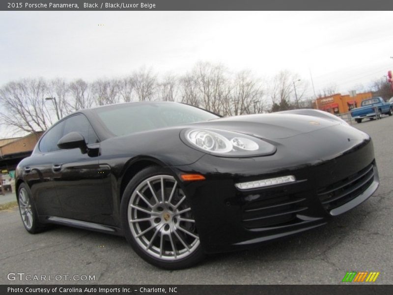 Black / Black/Luxor Beige 2015 Porsche Panamera