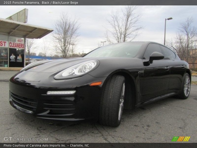 Black / Black/Luxor Beige 2015 Porsche Panamera