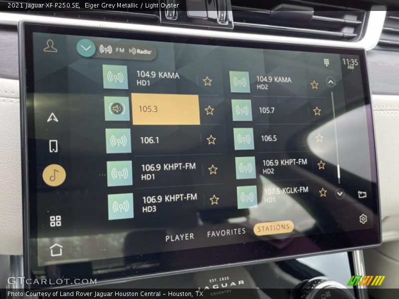 Controls of 2021 XF P250 SE