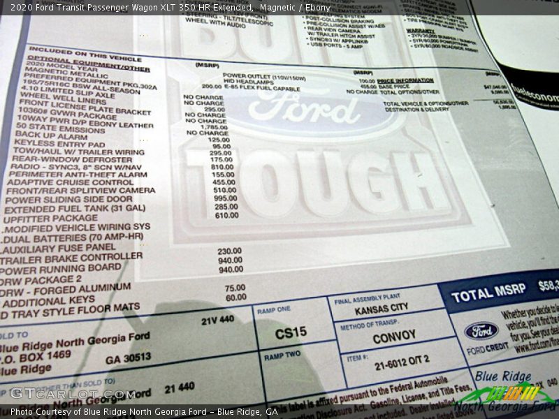 Magnetic / Ebony 2020 Ford Transit Passenger Wagon XLT 350 HR Extended