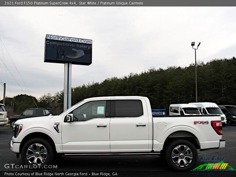 Star White / Platinum Unique Carmelo 2021 Ford F150 Platinum SuperCrew 4x4