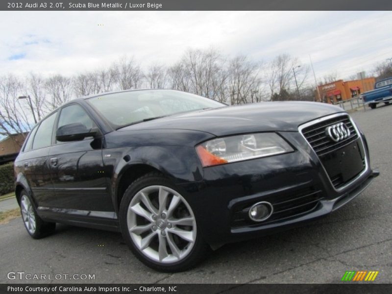 Scuba Blue Metallic / Luxor Beige 2012 Audi A3 2.0T