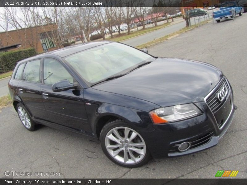Scuba Blue Metallic / Luxor Beige 2012 Audi A3 2.0T