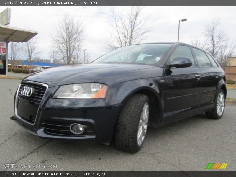 Scuba Blue Metallic / Luxor Beige 2012 Audi A3 2.0T