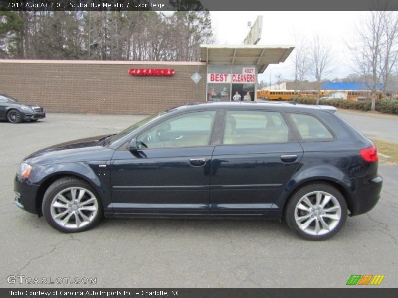 Scuba Blue Metallic / Luxor Beige 2012 Audi A3 2.0T