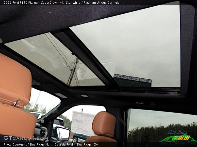 Sunroof of 2021 F150 Platinum SuperCrew 4x4