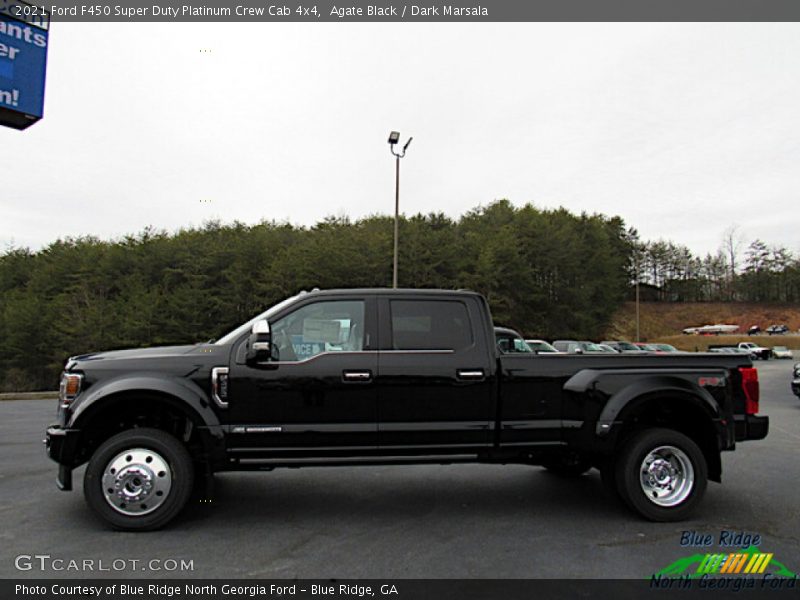 Agate Black / Dark Marsala 2021 Ford F450 Super Duty Platinum Crew Cab 4x4