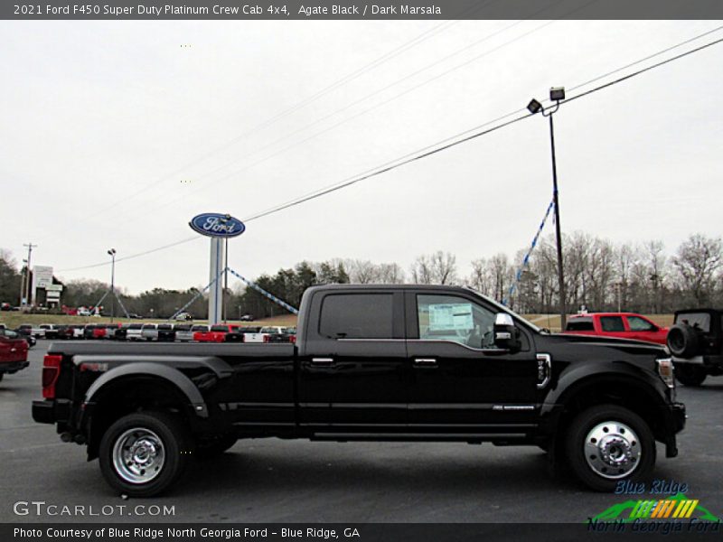 Agate Black / Dark Marsala 2021 Ford F450 Super Duty Platinum Crew Cab 4x4