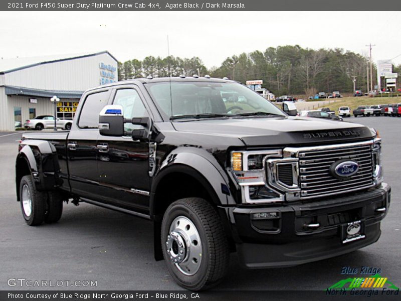 Agate Black / Dark Marsala 2021 Ford F450 Super Duty Platinum Crew Cab 4x4