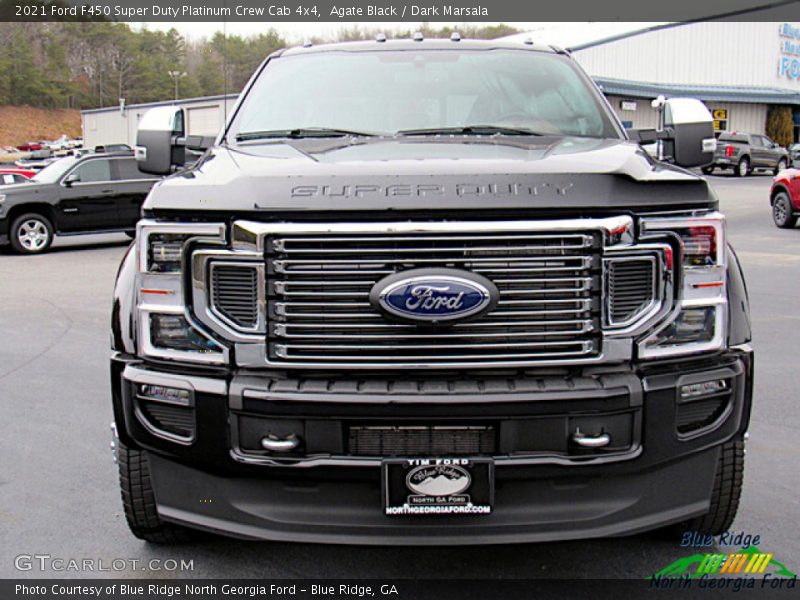 Agate Black / Dark Marsala 2021 Ford F450 Super Duty Platinum Crew Cab 4x4