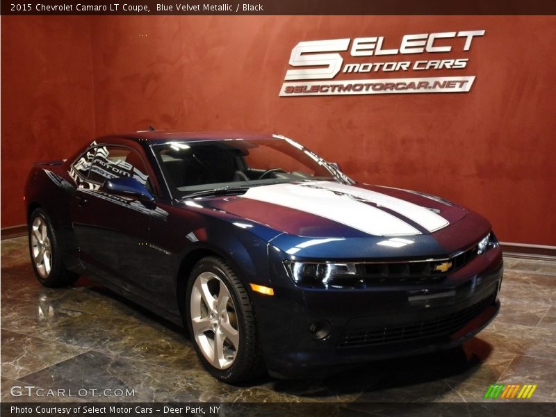 Blue Velvet Metallic / Black 2015 Chevrolet Camaro LT Coupe