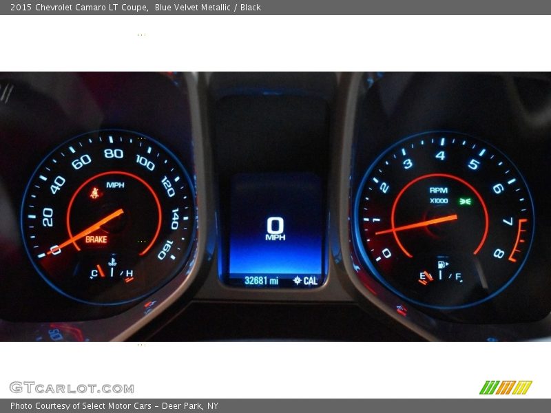 Blue Velvet Metallic / Black 2015 Chevrolet Camaro LT Coupe