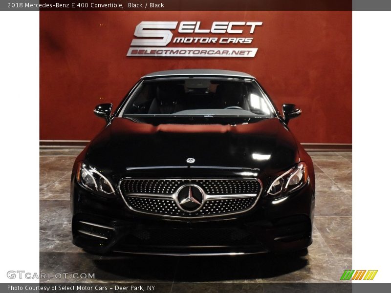 Black / Black 2018 Mercedes-Benz E 400 Convertible